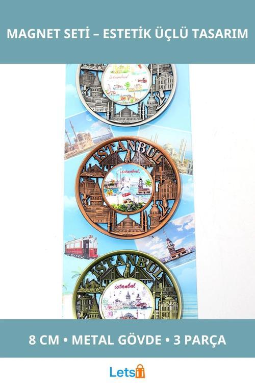 İstanbul Temalı Metal Magnet 3'lü Set Derinlikleri
