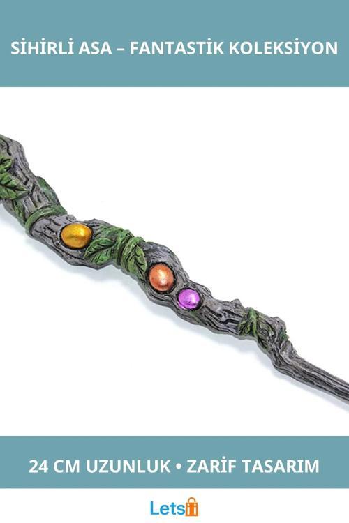 Mistik Polyester Sihirli Asa 24 cm Büyüleyici Aksesuar