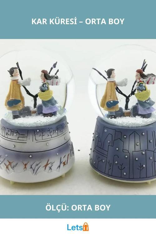 Büyüleyici Kış Masalı Kar Küresi Orta Boy