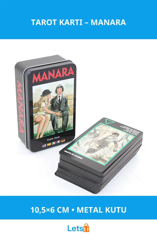 Letsii Metal Kutulu Sanatsal Tarot Kartı Manara