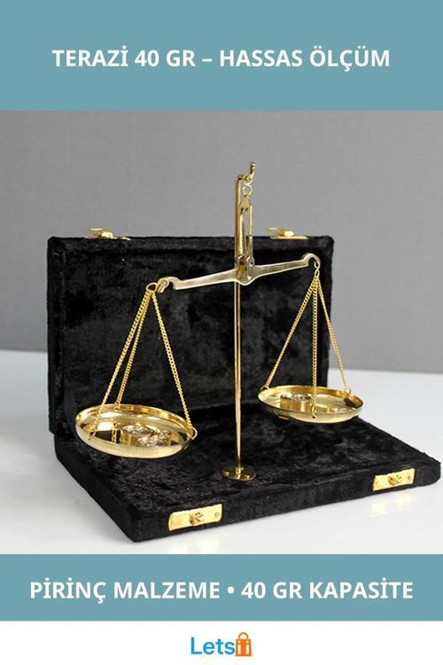 Pirinç Malzemeden Üretilmiş Şık ve Hassas 40 Gr Terazi