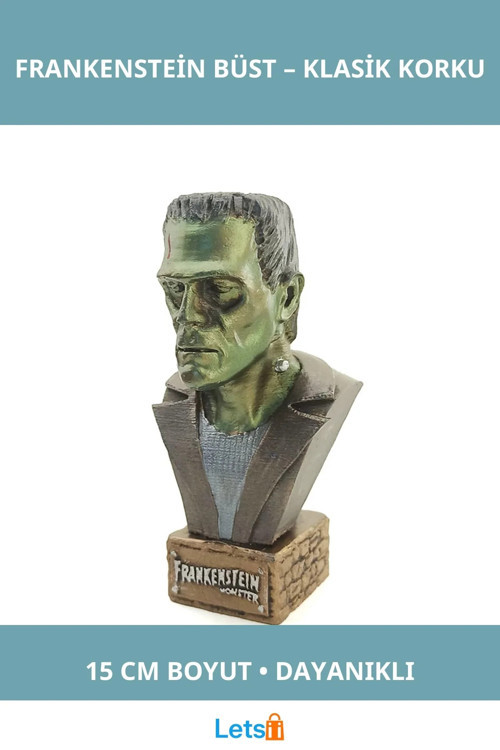 Polyester Frankenstein Büst Büyük Boy 15 cm