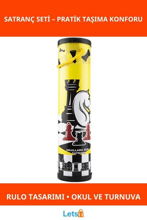 Büyük Rulo Taşınabilir Okul Satranç Seti