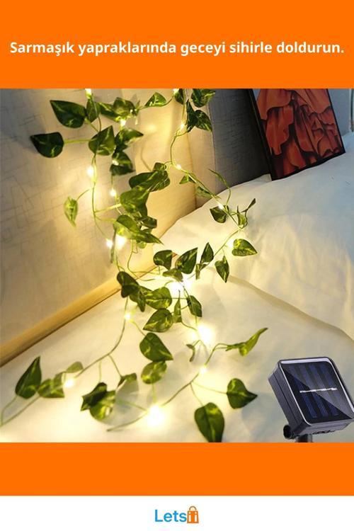 Güneş Enerjili Sarmaşık Led Dekor 5 Metre 50 LED