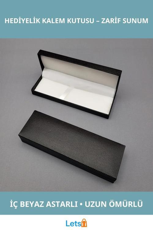 Siyah Şık Hediyelik Kalem Kutusu 16 cm x 5 cm