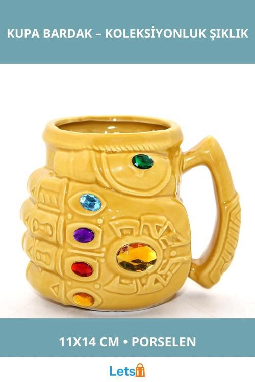 Porselen Thanos Eli Kupa Bardak 11x14 cm Marvel Koleksiyonluk