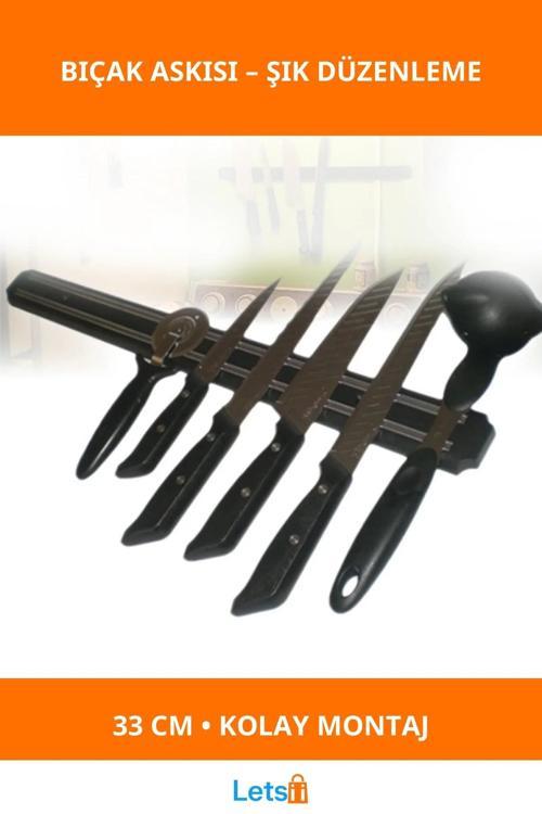 Manyetik Bıçak Askısı 33 Cm Pratik Mutfak Depolama