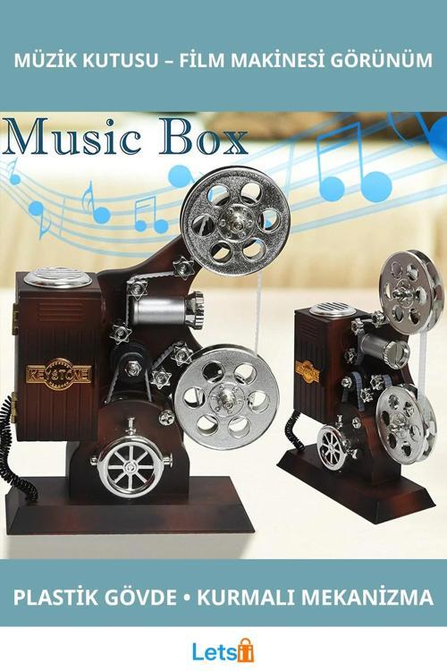 Film Makinesi Tasarımlı Nostaljik Müzik Kutusu