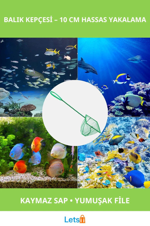 Ergonomik Dayanıklı Akvaryum Balık Kepçesi 10 cm