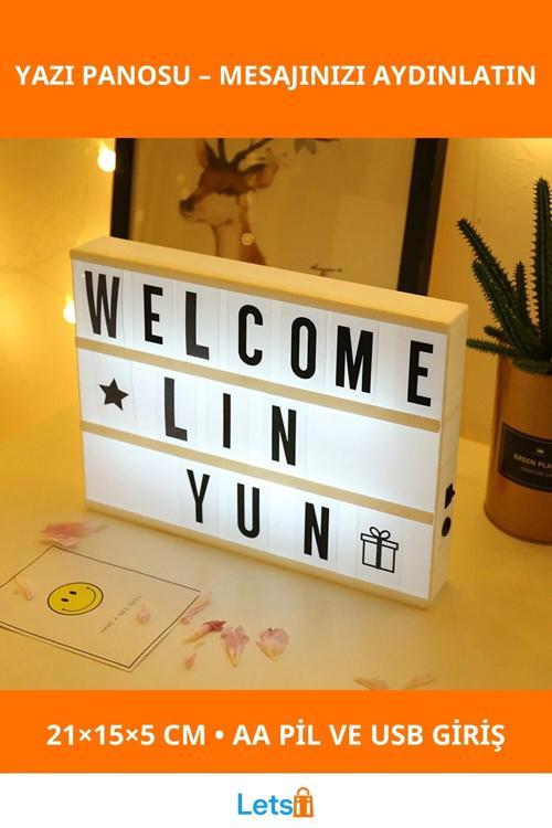 A5 Led Işıklı Yazı Panosu Lightbox Tasarım Ürün