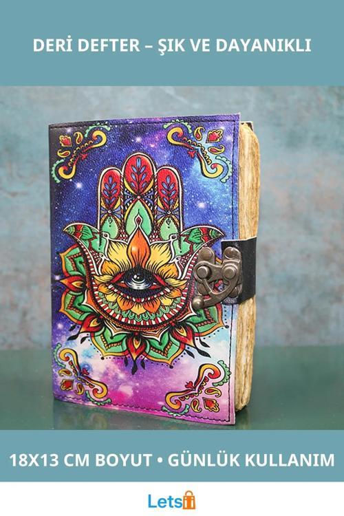 Şık Deri Kapaklı Günlük Defter 18x13 cm