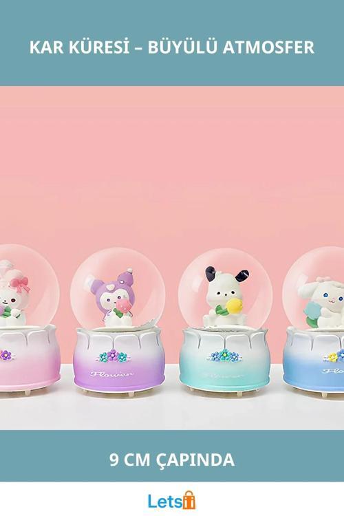Kuromi Işıklı Kar Küresi 9 Cm Dekoratif Parça