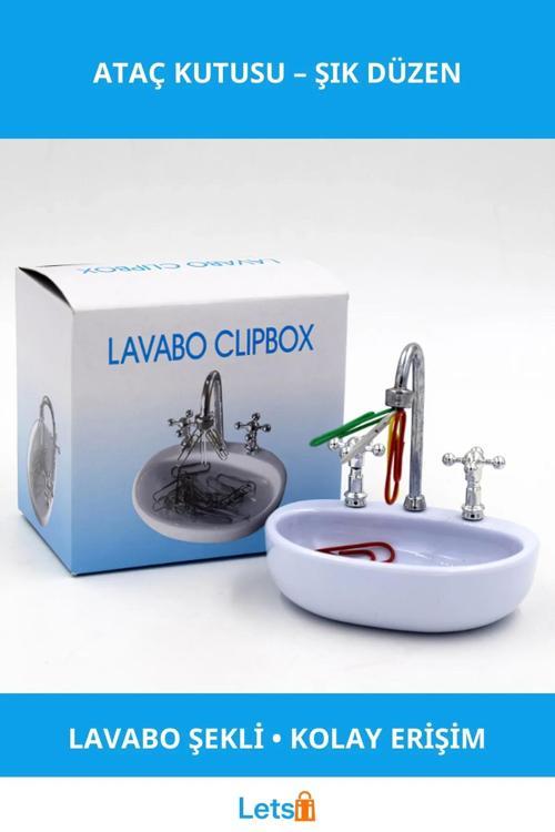 Lavabo Şeklinde Eğlenceli Ataç Kutusu
