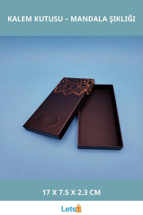 Mandala Tasarımlı Şık Kalem Kutusu 17 cm x 7.5 cm x 2.3 cm