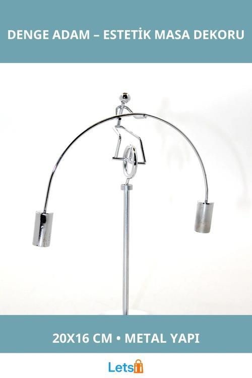 Metal Newton Denge Adam 20x16 cm Estetik Masa Dekoru