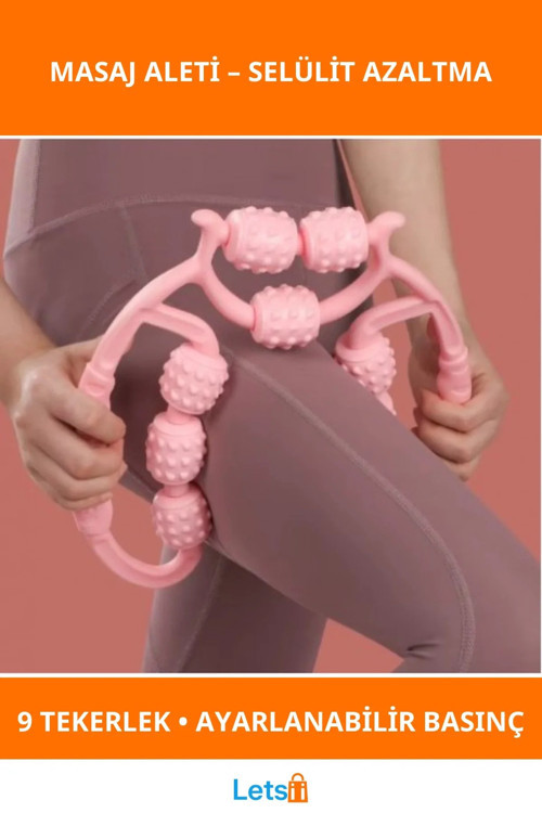 9 Tekerlekli Selülit Masaj Aleti Lenf Drenaj Rulosu