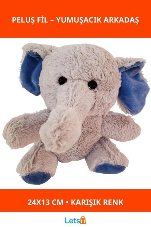 Sevimli Peluş Fil 24 cm Yumuşak Hediye Oyuncak