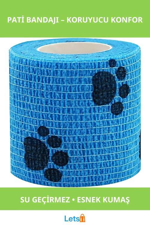 Su Geçirmez Pati Desenli Evcil Hayvan Bandajı