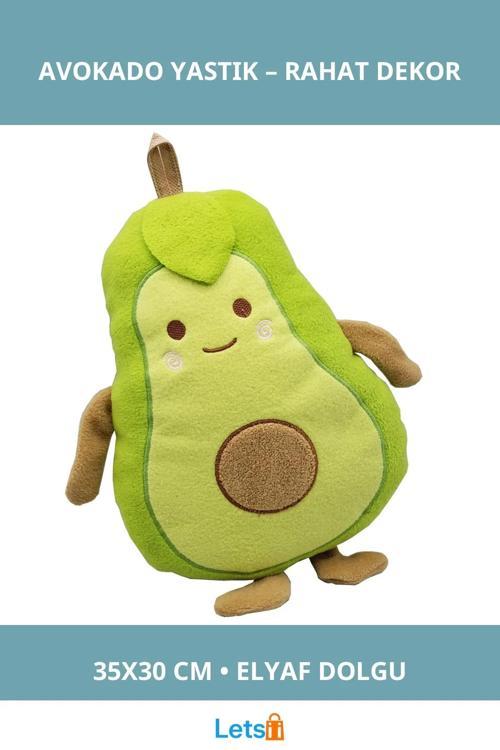 Yumuşak Polar Küçük Boy Avokado Yastık 35 cm x 30 cm