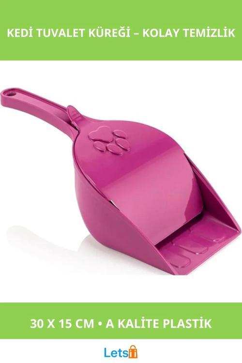 Kapaklı Kedi Tuvalet Küreği Kolay Temizleme için A Kalite Plastik 30x15cm