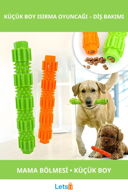 Küçük Boy Mama Hazneli Diş Temizleme Köpek Isırma Oyuncağı