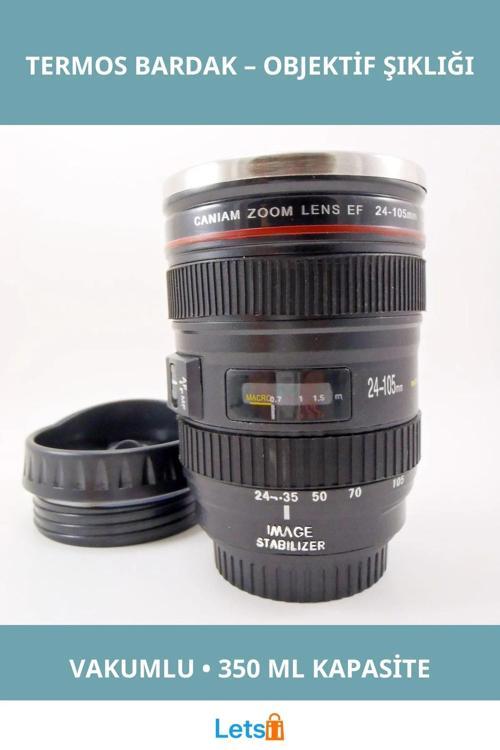 Objektif Görünümlü Sızdırmaz Termos Bardak