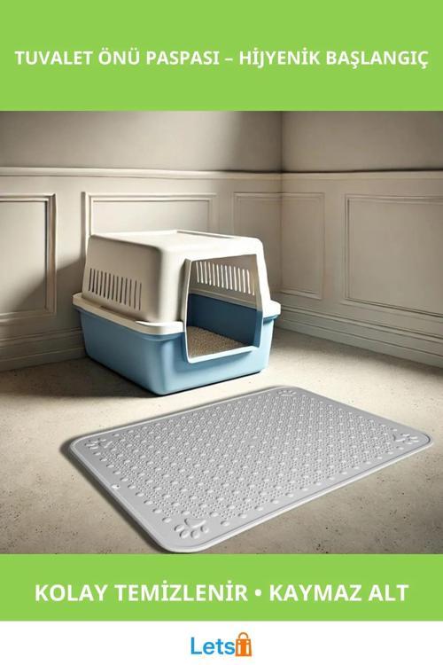 Kaymaz Dayanıklı PVC Tuvalet Önü Paspası 52x42 cm