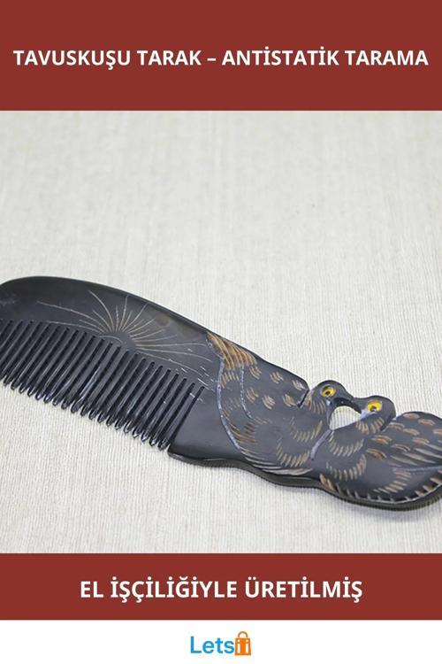 Doğal Kemik Tavuskuşu Tarak Antistatik Şık Saç Aksesuvarı