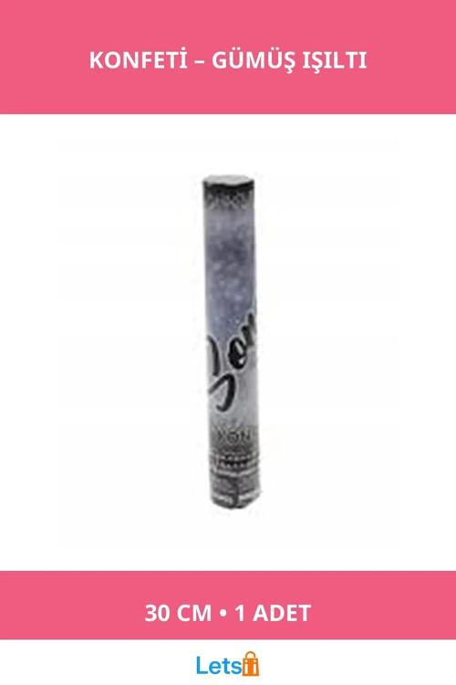 Gümüş Renkli 30 Cm Konfeti Parti Malzemesi