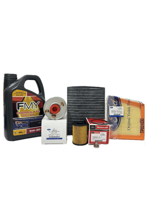 Ford Courier 1.5 ve 1.6 TDCi Dizel Filtre Seti 2014-2017 Hava+Yağ+K.Polen+Yakıt Filtresi+Motor Yağı