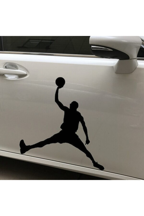 Basketbol Oyuncu Tasarım Oto Özel Sticker Siyah 15*13 Cm