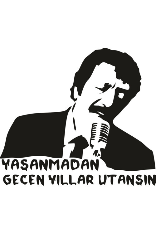 Yaşanmadan Geçen Yıllar Utansın Şarkı Sözü Özel Sticker Siyah 24*20 Cm