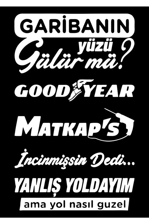 Oto Arka Cam Özel Sticker Model 30 Beyaz 20*35 Cm