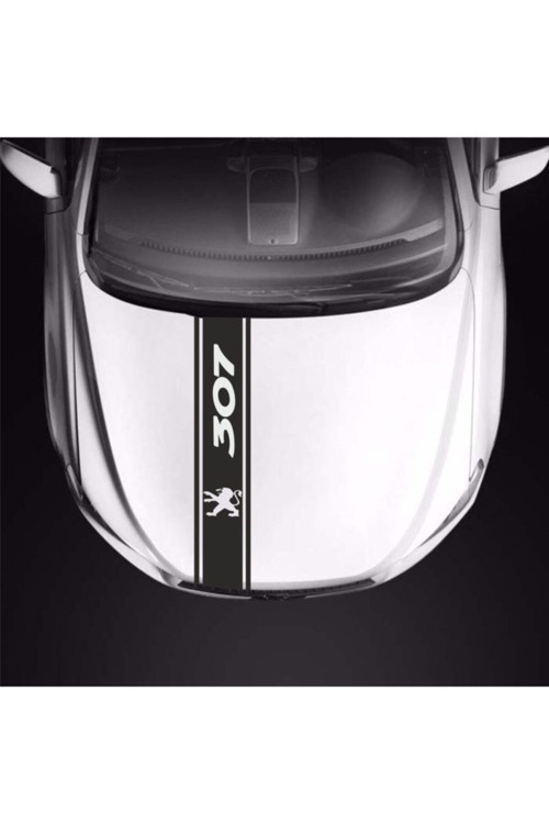 Peugeot 307 İçin Özel Uyumlu Aksesuar Oto Kaput Şerit Özel Sticker