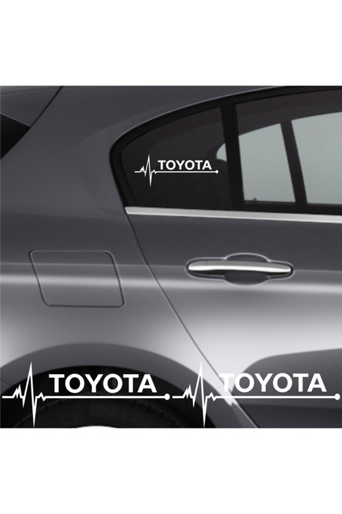 Toyota Verso İçin Özel Uyumlu Aksesuar Oto Ritim Özel Sticker 2 Adet 20*9 Cm