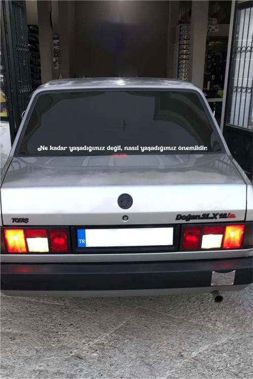 Oto Cam Yazı Sözleri Ticari-Servis-Dolmuş-Panelvan Uzun Özel Sticker Model 16