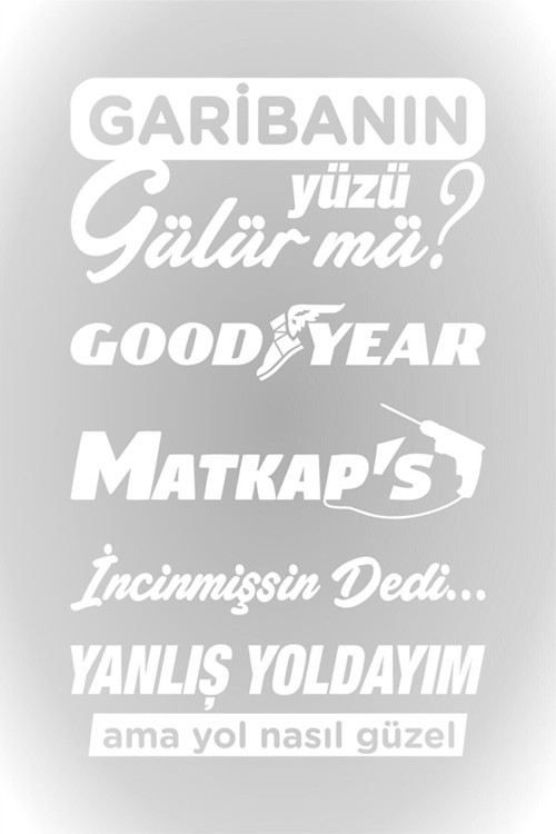 Oto Arka Cam Özel Sticker Model 58 Beyaz 20*33 Cm