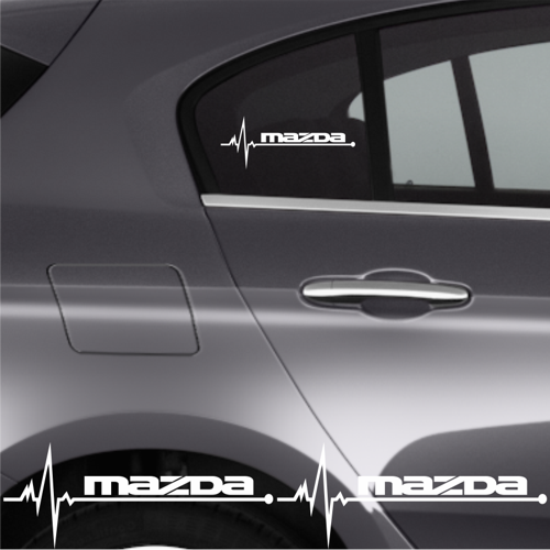 Mazda B2500 İçin Özel Uyumlu Aksesuar Oto Ritim Özel Sticker 2 Adet 20*9 Cm