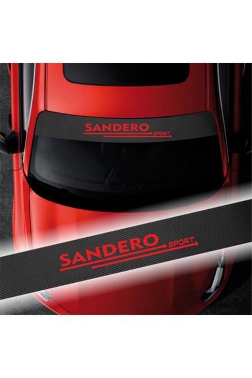 Dacia Sandero İçin Özel Uyumlu Aksesuar Oto Ön Cam Oto Özel Sticker Karbon
