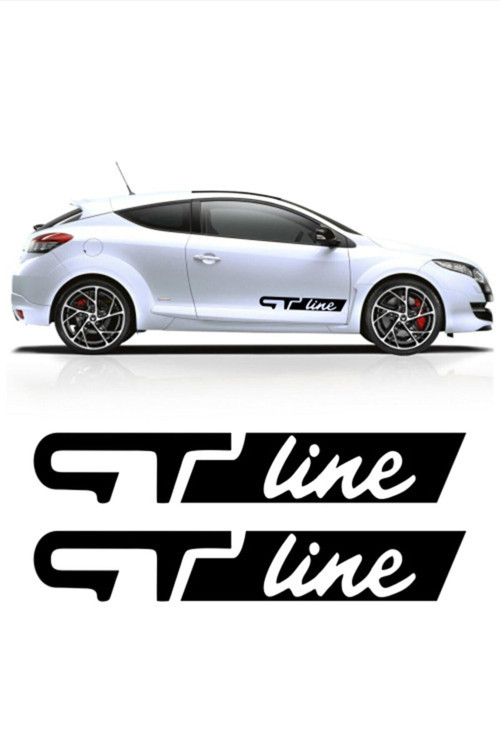 Gt Line Oto Özel Sticker Özel Sticker Siyah 2 Adet 40*7 Cm