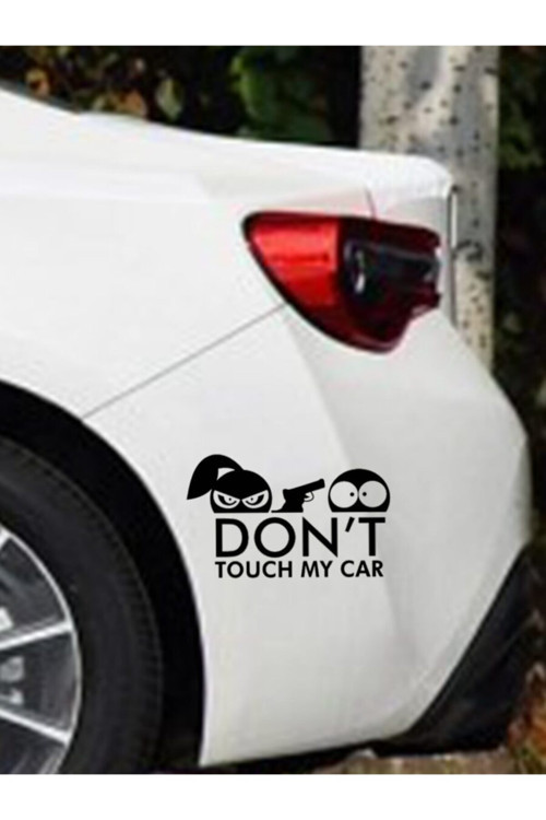 Don'T Touch My Car-Arabama Dokunmayın Tasarım Oto Özel Sticker 25*10 Cm