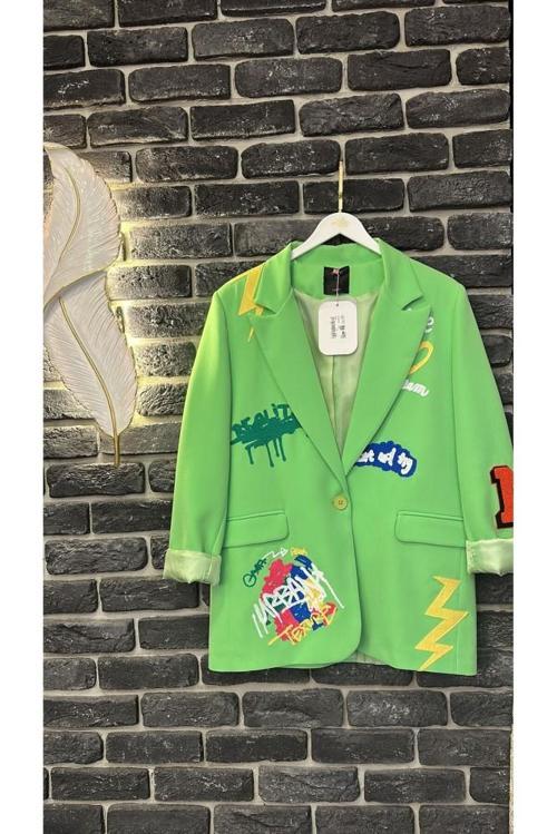 Quzu Nakış Detaylı Ceket