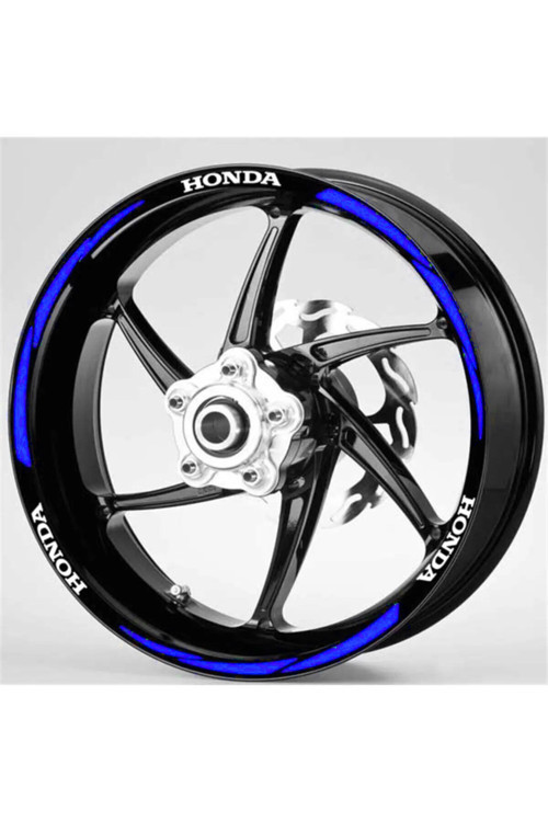 Yeni Özel Motosiklet Jant Şeridi Honda Mavi Sağ-Sol/Ön-Arka