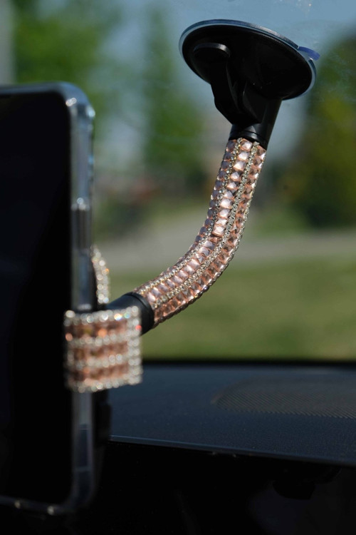 Rose Gold İ Araç Içi Cama Telefon Tutucu