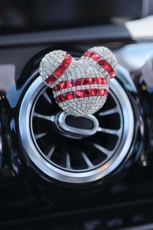 Panda Koku Gümüş Taş & Çift Kırmızı Baget Taş Oto Klima Petek Koku