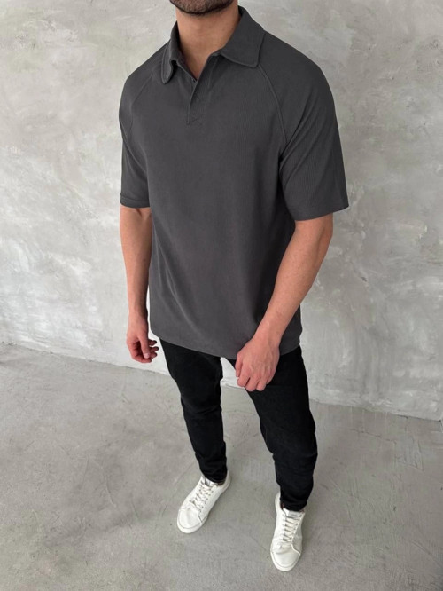 Yakalı Patlı Kısa Kol Tshirt