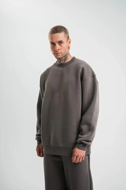 Uzun Kol Bisiklet Yaka Basic SweatShirt