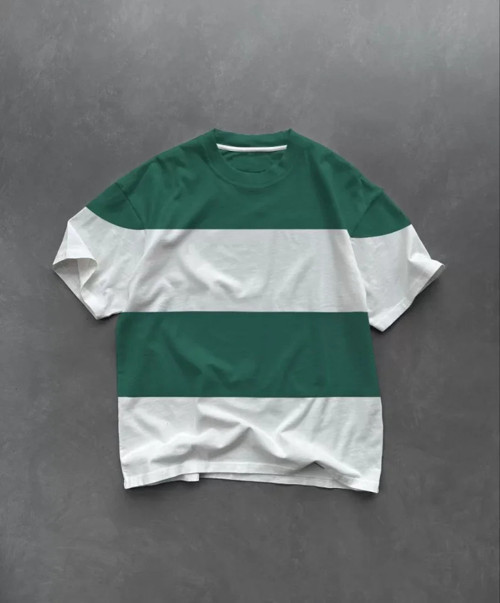 Unisex Bisiklet Yaka Parçalı TShirt