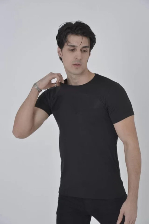 Unisex Göğüs File Aksesuarlı Tshirt