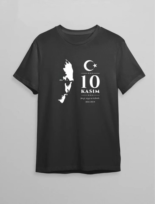10 Kasım Atatürk Baskılı Tshirt